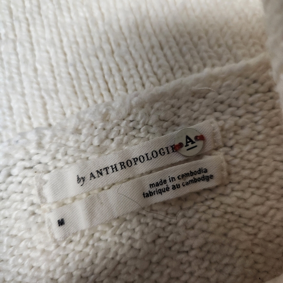 Anthropologie Cream Cowl Neck Sweater - Picture 8 of 8